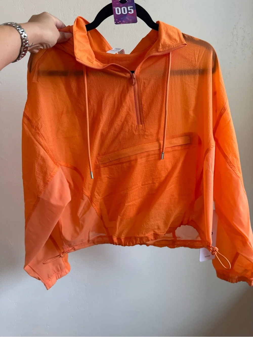 05. ALO 1/4 zip Go Time Pullover Jacket in Satsuma Breeze